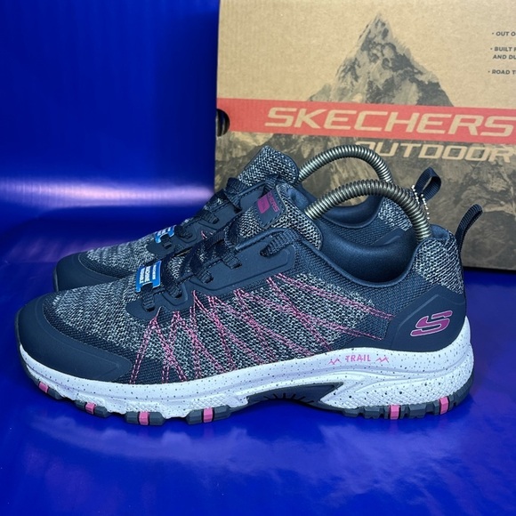 🆕Sketchers Hillcrest Trail Running Sneakers Women’s 7.5 Blue/Pink Fast Shipping - Picture 5 of 9